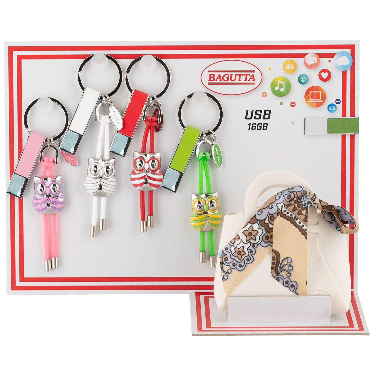 EXPOKIT 1x4 PORTACHIAVI CON USB - Art. 2273